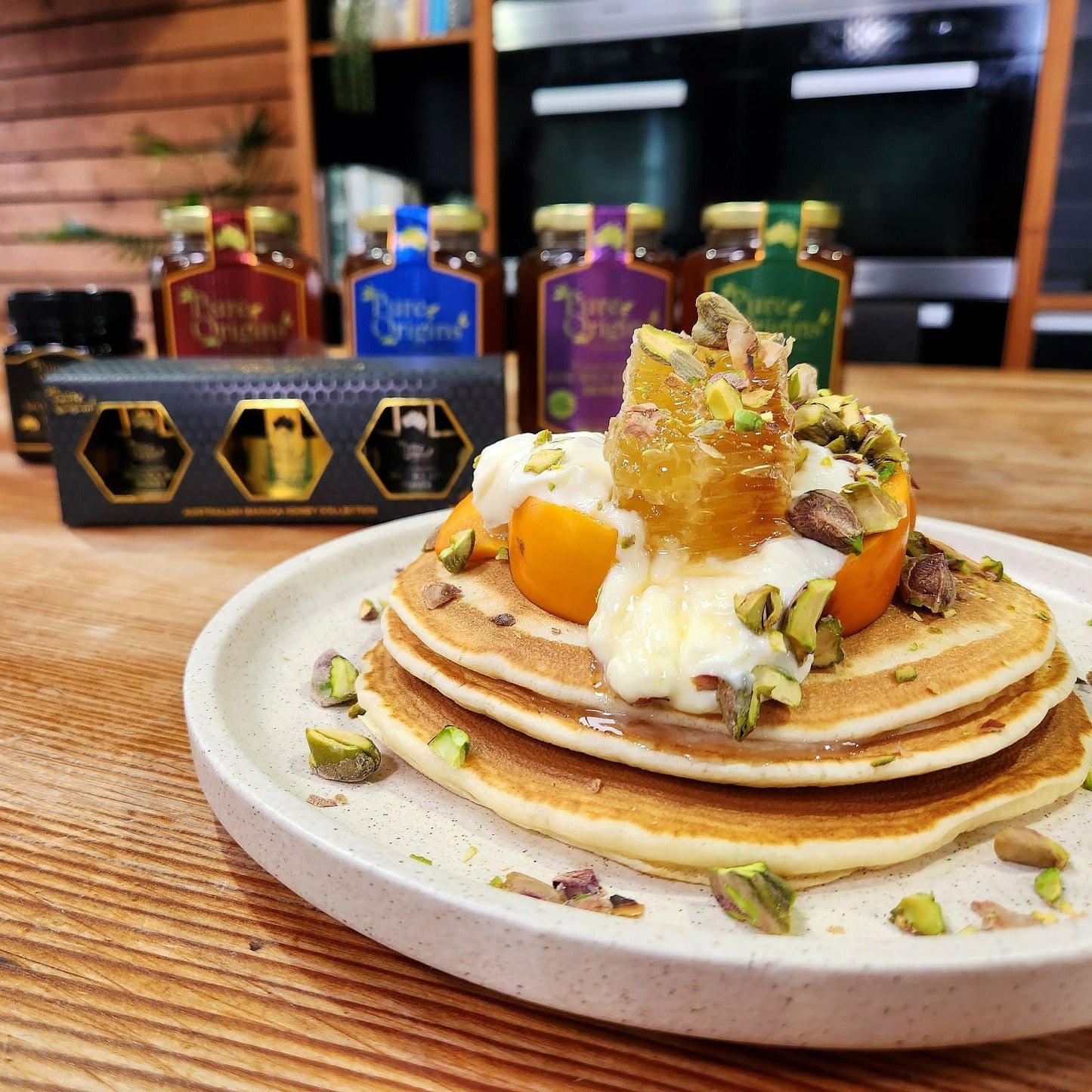 As Seen on TV: Callum Hann’s Honeycomb & Persimmon Pancakes