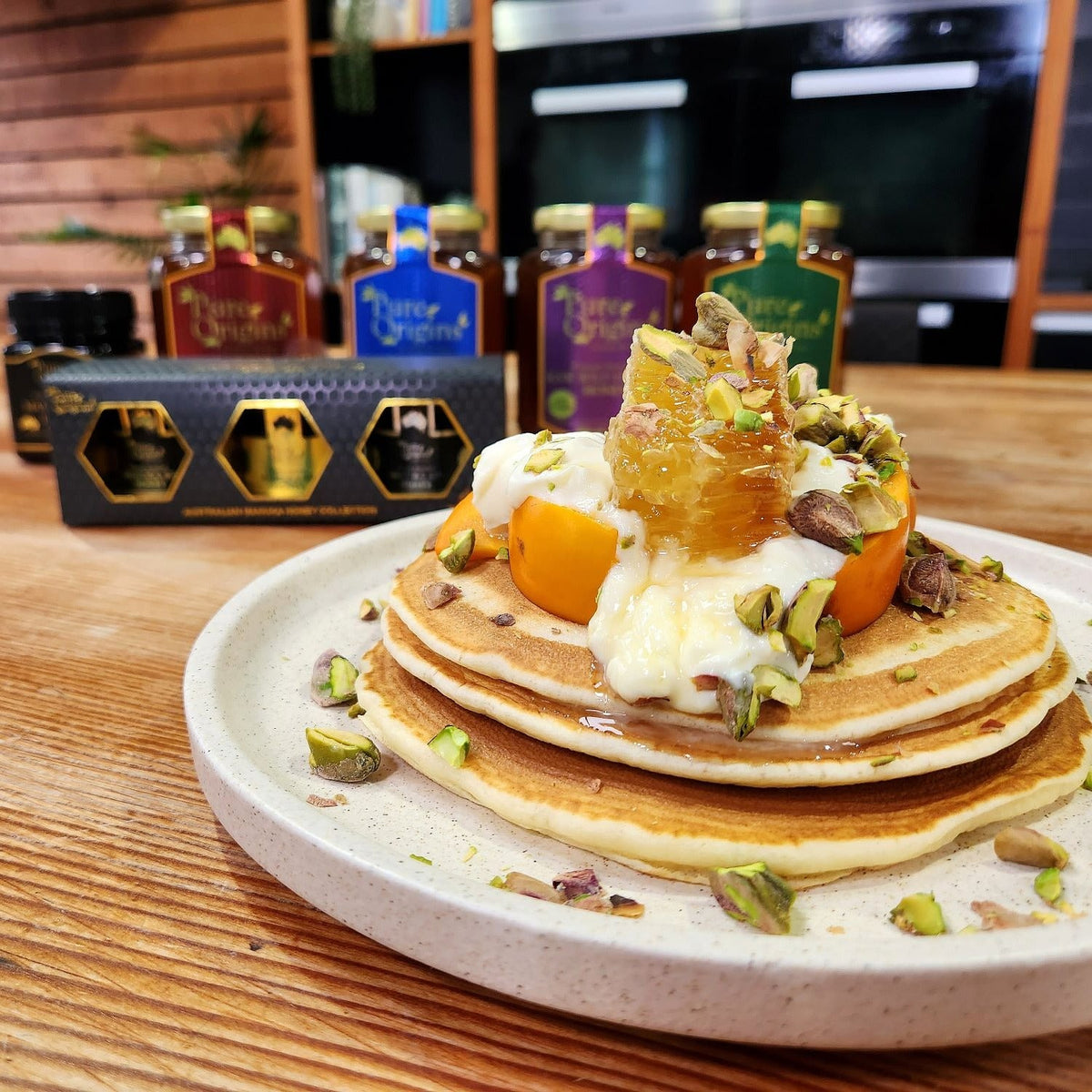 As Seen on TV: Callum Hann’s Honeycomb & Persimmon Pancakes