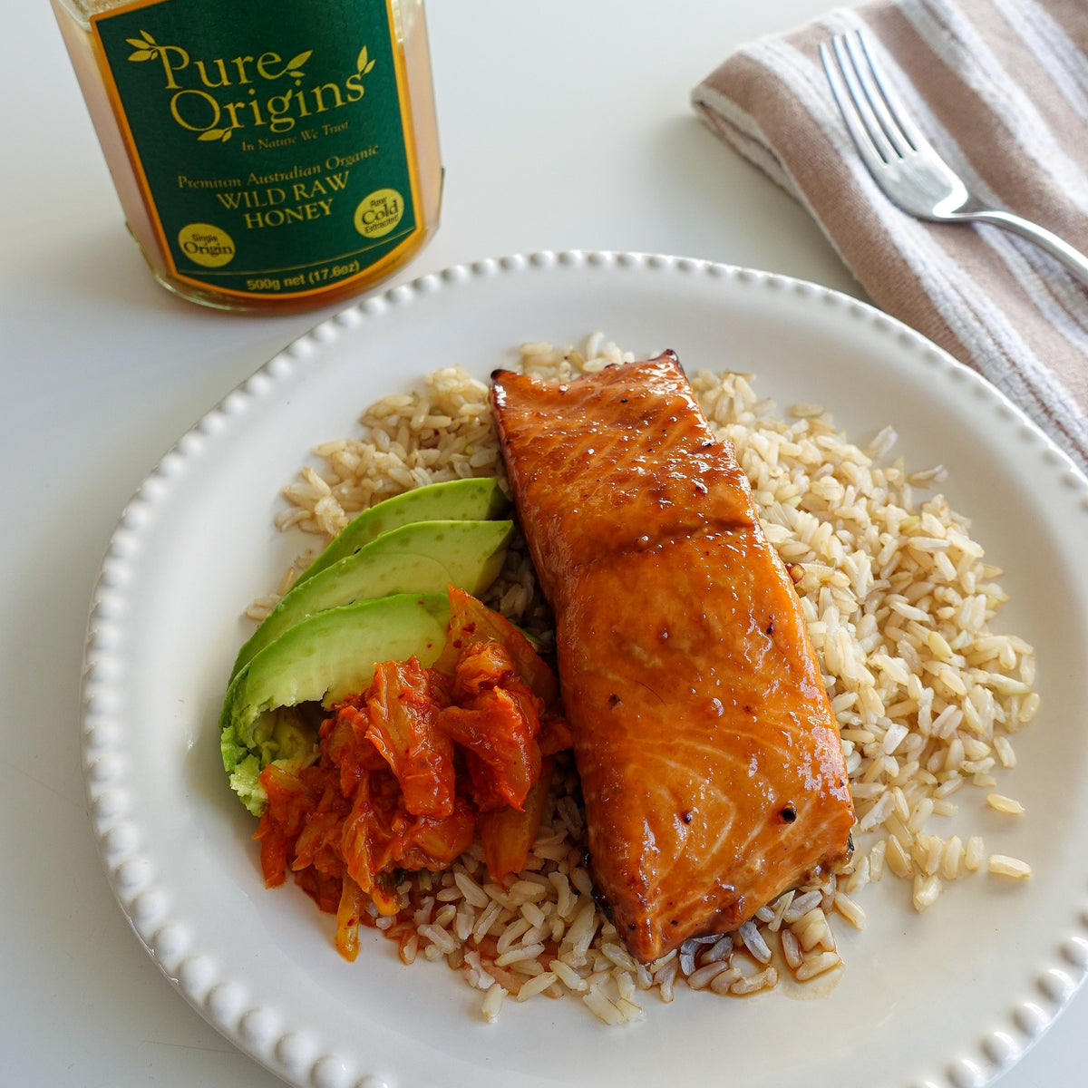 Irresistible Baked Salmon with Honey Miso Glaze - Malissa Fedele from Masterchef AU.