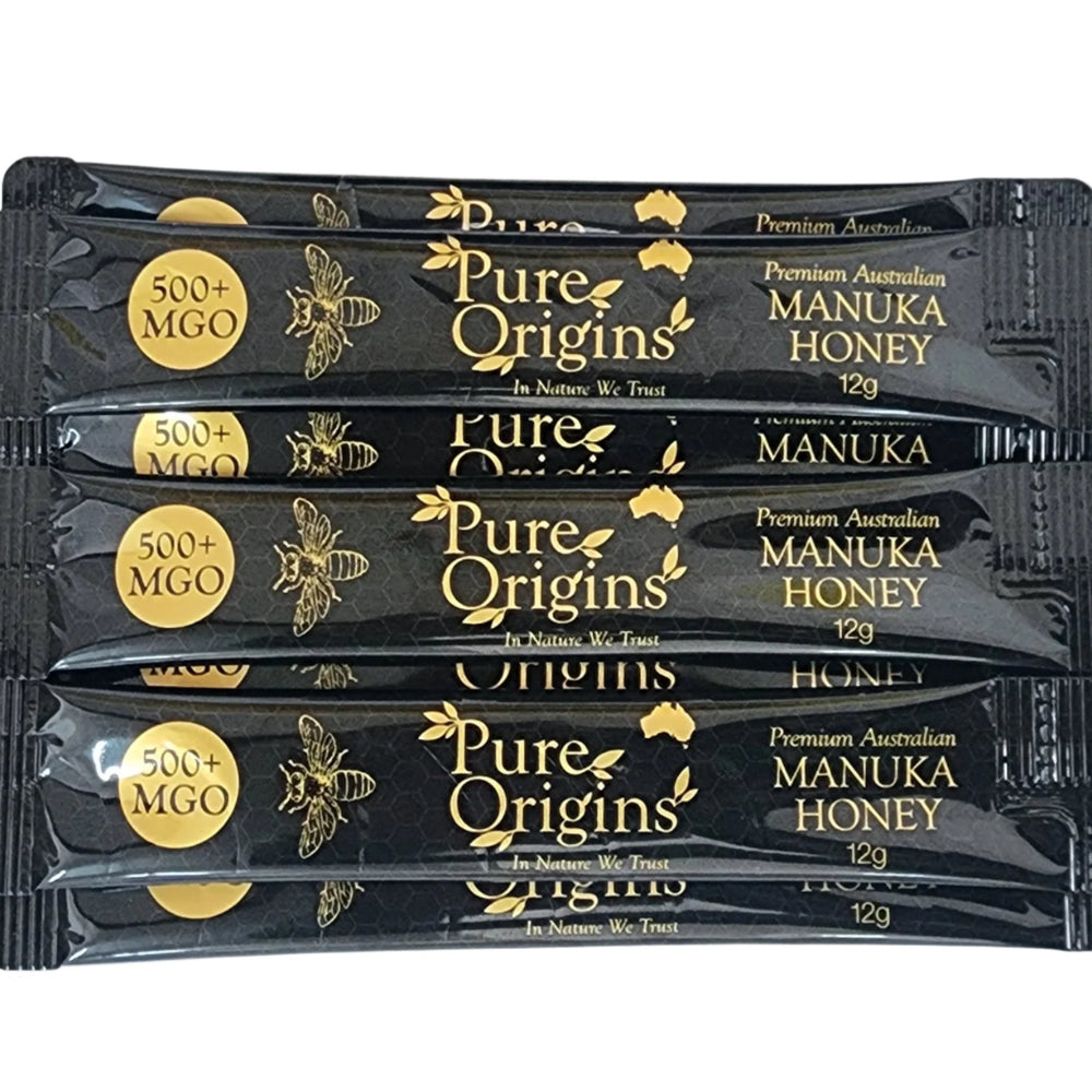 500+ MGO Australian Manuka Honey Sticks (12g) - 7 PACK