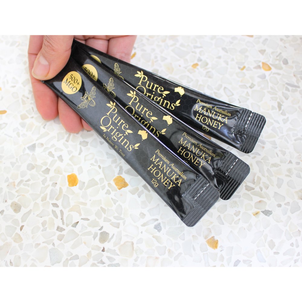 500+ MGO Australian Manuka Honey Stick (12g)  Pocket-Sized.