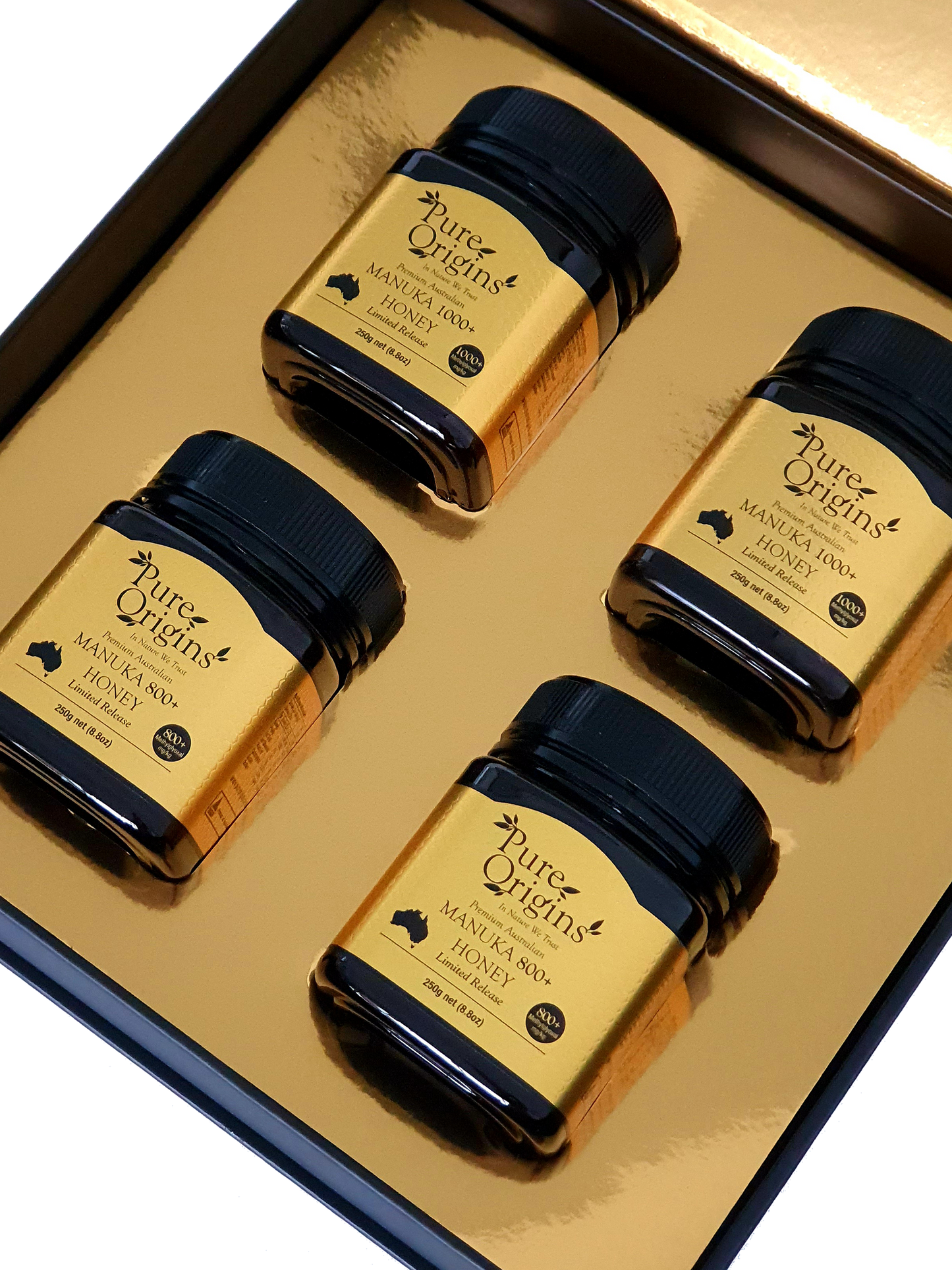 AURUM Gift Box. Australian Manuka Honey Golden Gift Pack