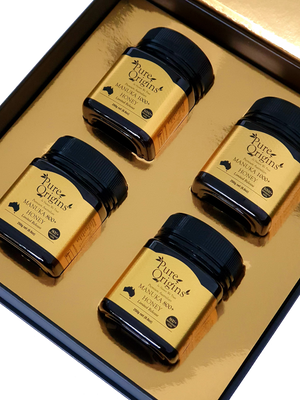 AURUM Gift Box. Australian Manuka Honey Golden Gift Pack